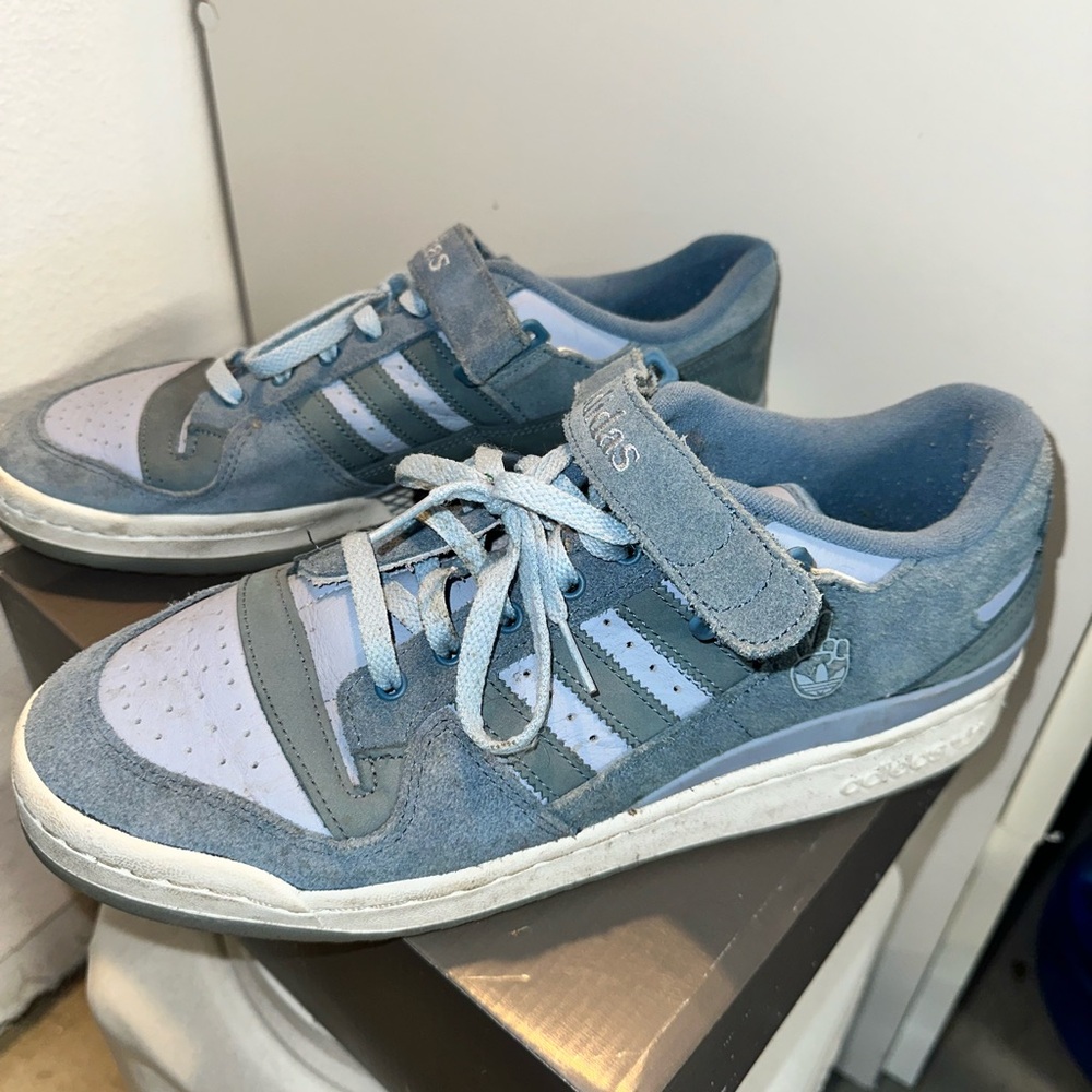 Adidas Blue and Gray Men's Sneakers